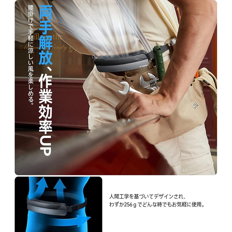ベルトファン 2023年 TORRAS 腰掛け扇風機 COOLIFY ZONE 接触冷感 USB 