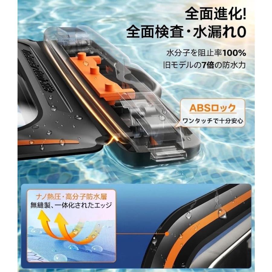 iPhone 防水ケース IPX8 完全防水 防水ポーチ 水中撮影 顔認証対応 7インチ以内対応 TORRAS | TORRAS | 08