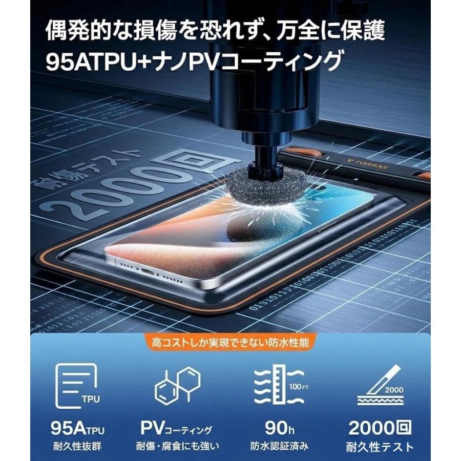 iPhone 防水ケース IPX8 完全防水 防水ポーチ 水中撮影 顔認証対応 7インチ以内対応 TORRAS | TORRAS | 09