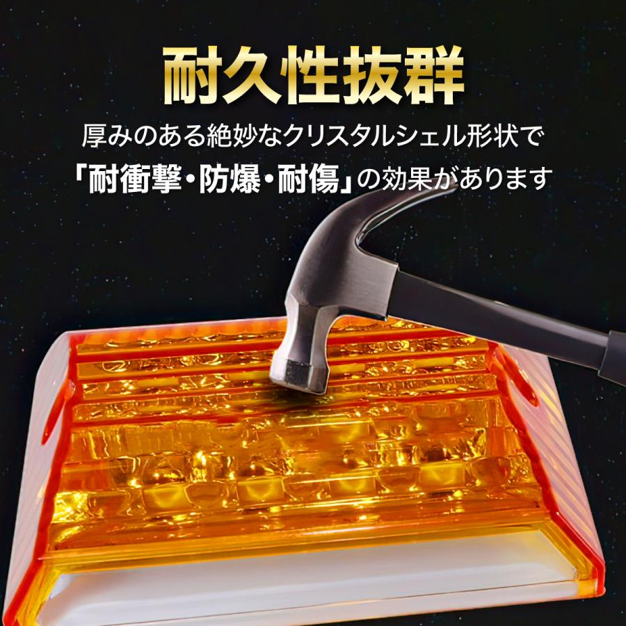 サイドマーカー 24V 角型 LED 10個 トラック サイドランプ ダウン