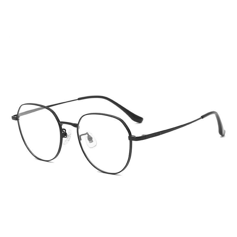 メガネ 軽量純チタン眼鏡フレームブルーレイ防止レンズ多角形ファッション男性上品女性優しい気質｜rinrin37｜02