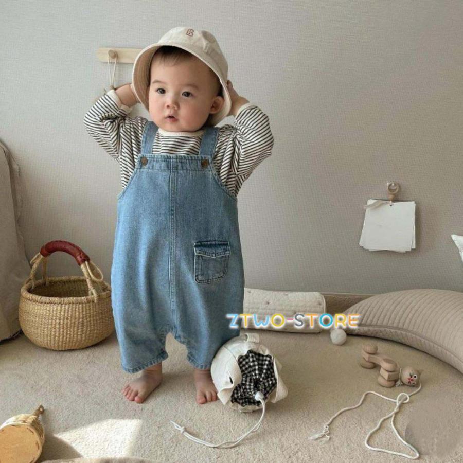 ベビー服 デニムサロペット赤ちゃんカバーオールロンパース春服 新作 