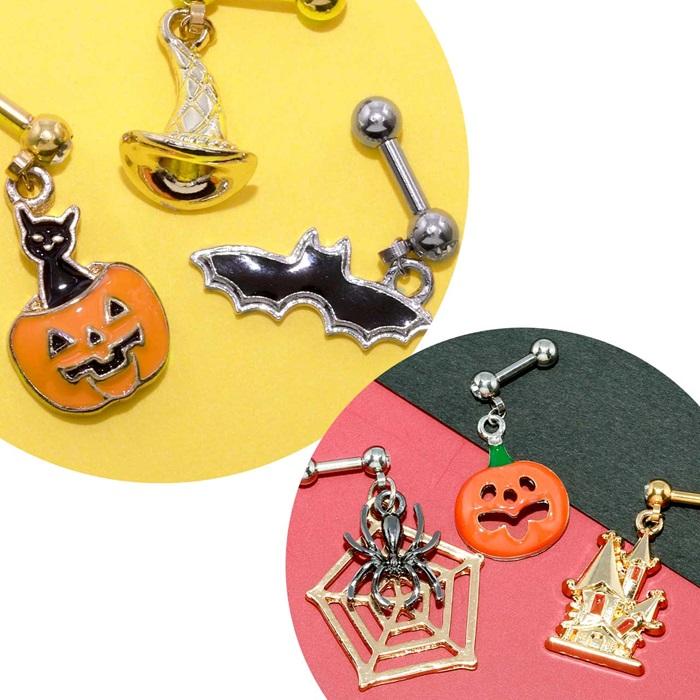 軟骨ピアス 16G 14G ボディピアス ハロウィン コウモリ 蜘蛛 かぼちゃ ネコ 魔女 ストレートバーベル 片耳用 通販 | 凛 RIN | 08
