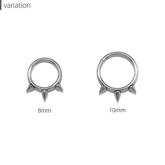 【最終値下げ】   GARNL メンズ用片耳ピアス 凛 RIN ボディピアス メンズ 16G セグメントクリッカー リング