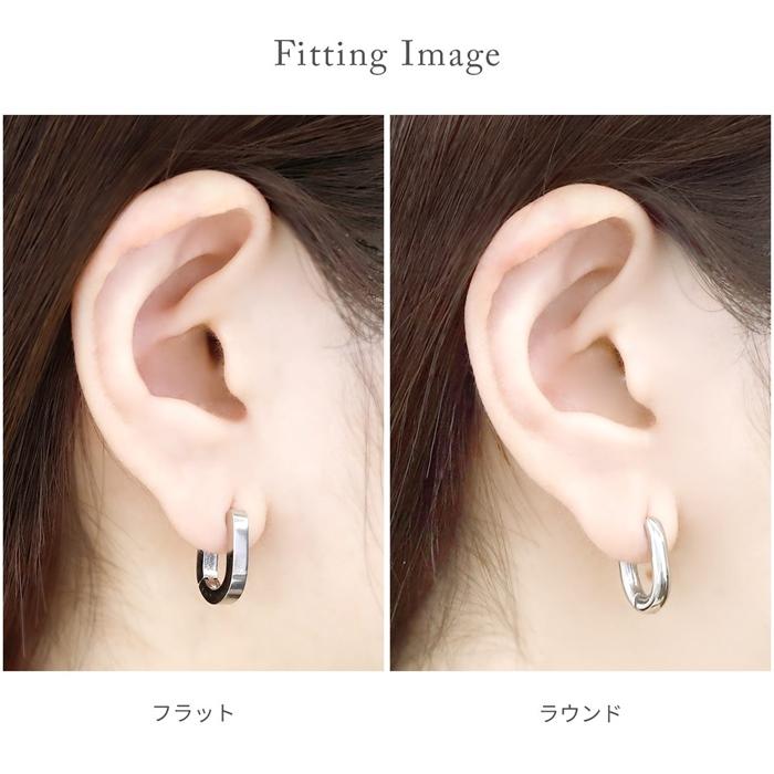 ピアス フープ 金属アレルギー対応 ワンタッチ リング ステンレス 片耳用 レディース つけっぱなし | 凛 RIN | 18