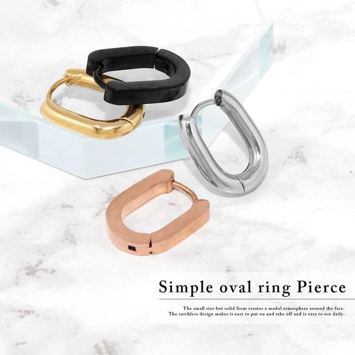 ピアス フープ 金属アレルギー対応 ワンタッチ リング ステンレス 片耳用 レディース つけっぱなし | 凛 RIN | 19
