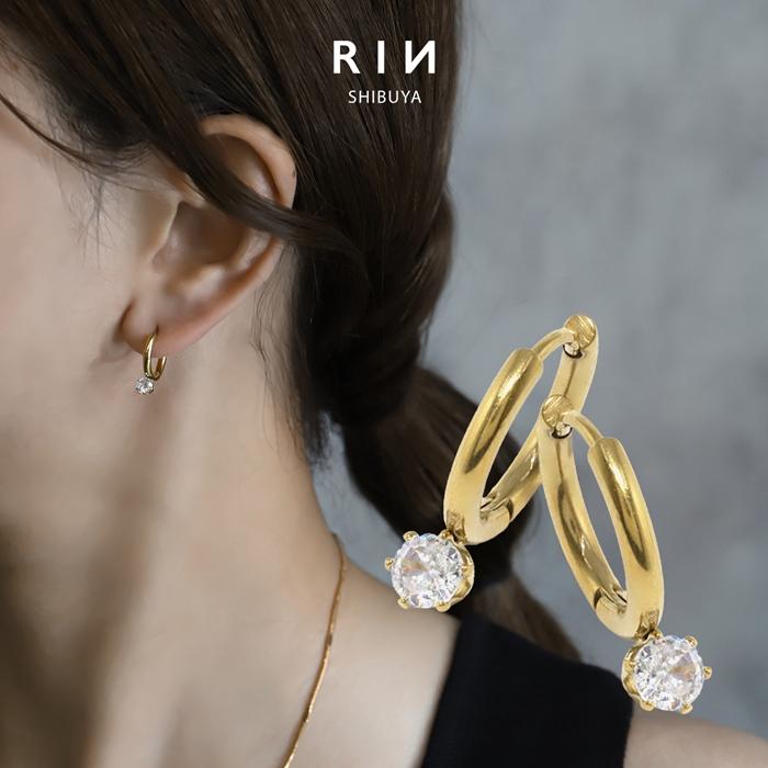 daughters jewelry ゴールドフープピアス、ゴールドリングのセット ゴールド]フープピアス