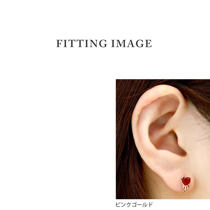 凛 RIN ボディピアス ハート 軟骨ピアス 16G ジュエル ストレート