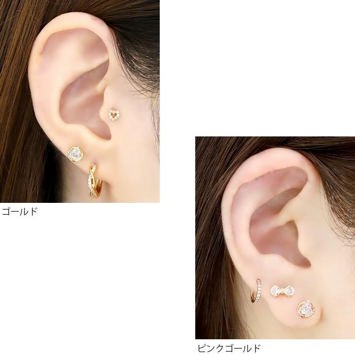 ネジ式ピアス レディース キラキラ トライアングル ジュエル ステンレス ピアス 『両耳用・2個セット』 | 凛 RIN | 06