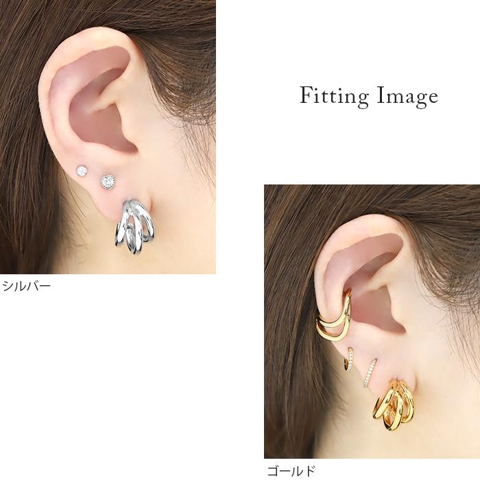 凛 RIN ピアス ハーフフープ 18金 18Kコーティング 大きめ 凛 20代 30