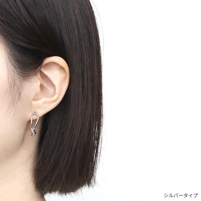 凛 RIN ピアス 結び目 18金 18Kコーティング ノットピアス レディース