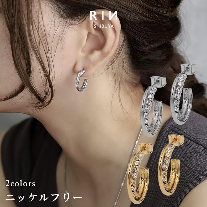 凛 RIN ピアス 18金 18Kコーティング レディース ニッケルフリー