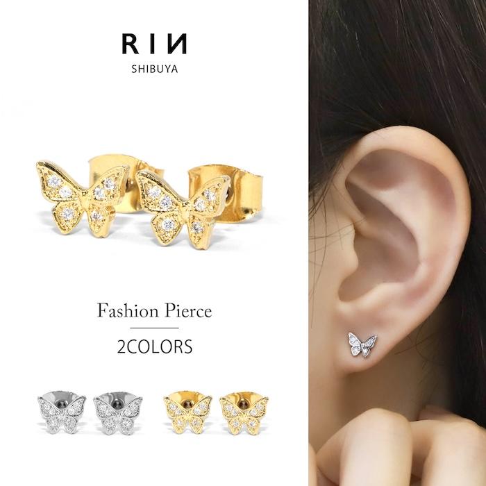 凛 RIN ピアス レディース 蝶 18Kコーティング 18金 バタフライ 凛 RIN ピアス レディース 蝶 18Kコーティング 18金 バタフライ