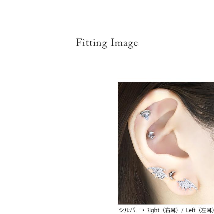 凛 RIN ボディピアス デビル 16G 軟骨 悪魔 翼 羽 ストレート 凛 RIN ボディピアス デビル 16G 軟骨 悪魔 翼 羽 ストレート