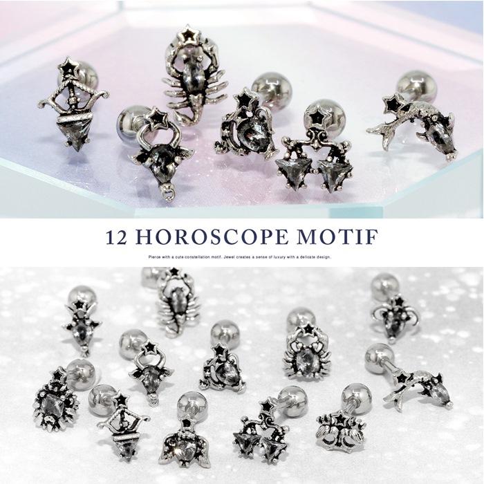 凛 RIN 軟骨ピアス 16G ボディピアス 星座 ホロスコープ 12星座 誕生月