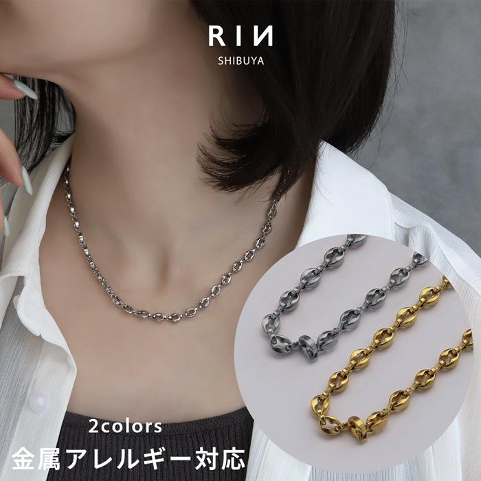 ネックレス レディース チェーンのみ ステンレス 金属アレルギー対応 ペタルチェーン 20代 30代 40代 50代 | 凛 RIN