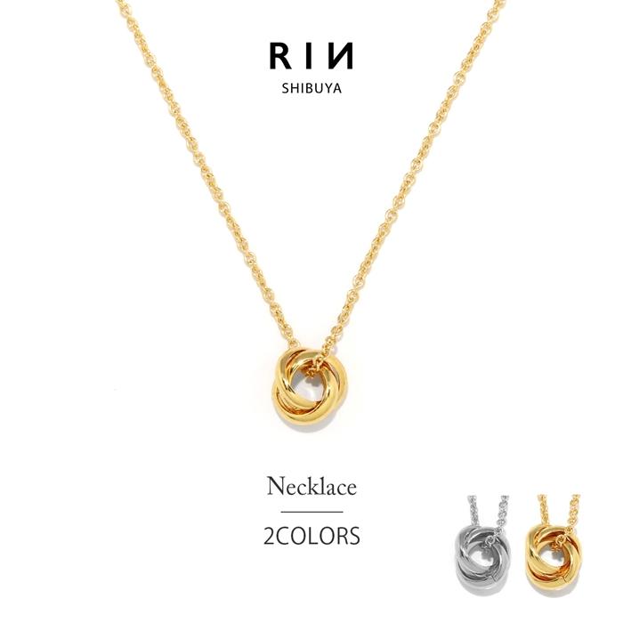 凛 RIN ネックレス レディース 18kコーティング 18金 トリニティ 3連