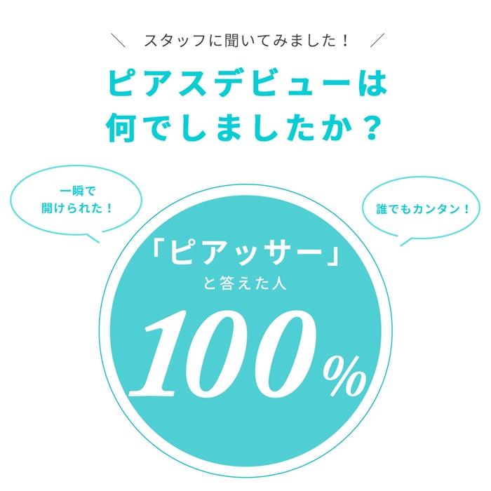 ピアッサー 18G 金属アレルギー対応 耳たぶ用 穴あけ ボディピアス 誕生石 ジュエル ピナック2 片耳用 ピアッシング |  | 01