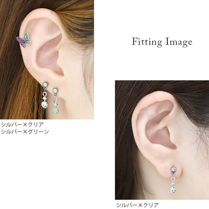 凛 RIN ボディピアス 16G レディース 軟骨ピアス 14G ジュエル