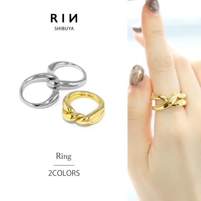凛 RIN 指輪 レディース リング 2連 ダブルフィンガー シンプル