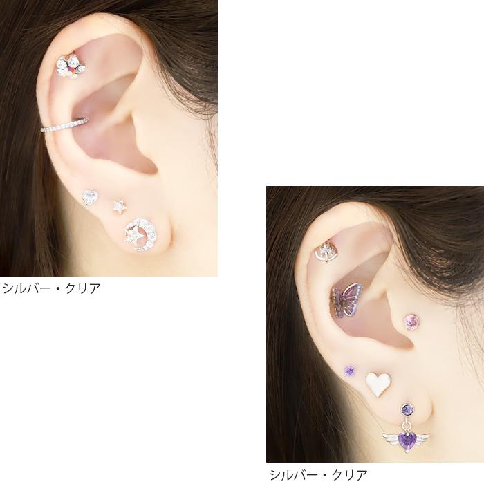 凛 RIN ボディピアス 軟骨ピアス 花 ハート 14G 16G 18G ダブル