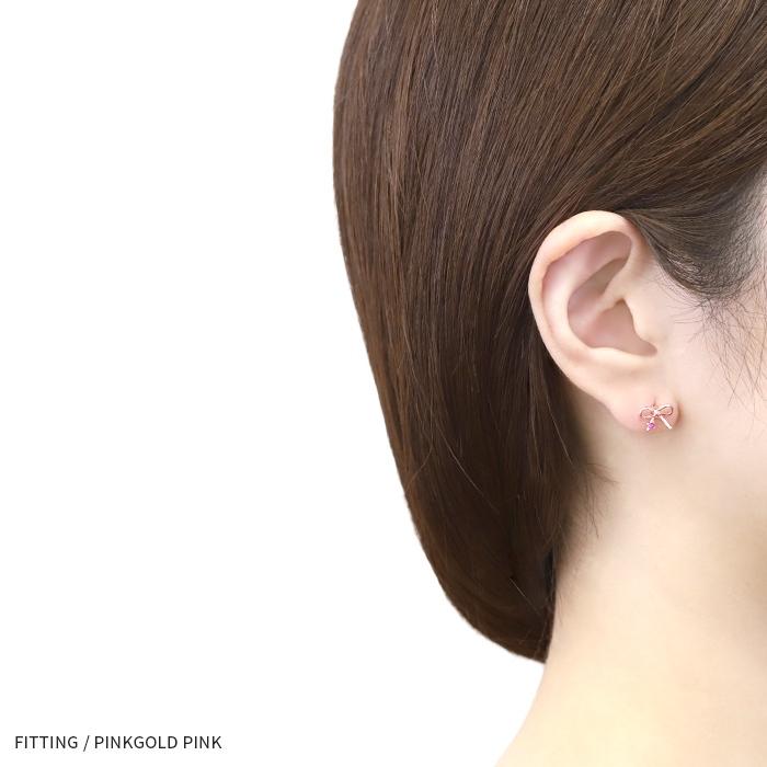 ボディピアス リボン 14G 16G 軟骨ピアス 可愛い ストレートバーベル アウターコンク ヘリックス 片耳用 | 凛 RIN | 09