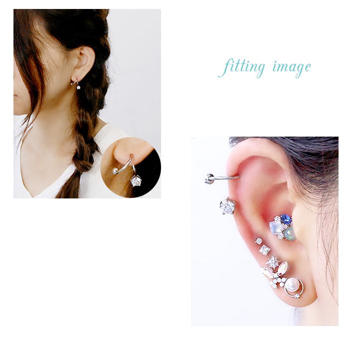 凛 RIN ボディピアス スパイラル ツイスト 軟骨ピアス 16G 14G