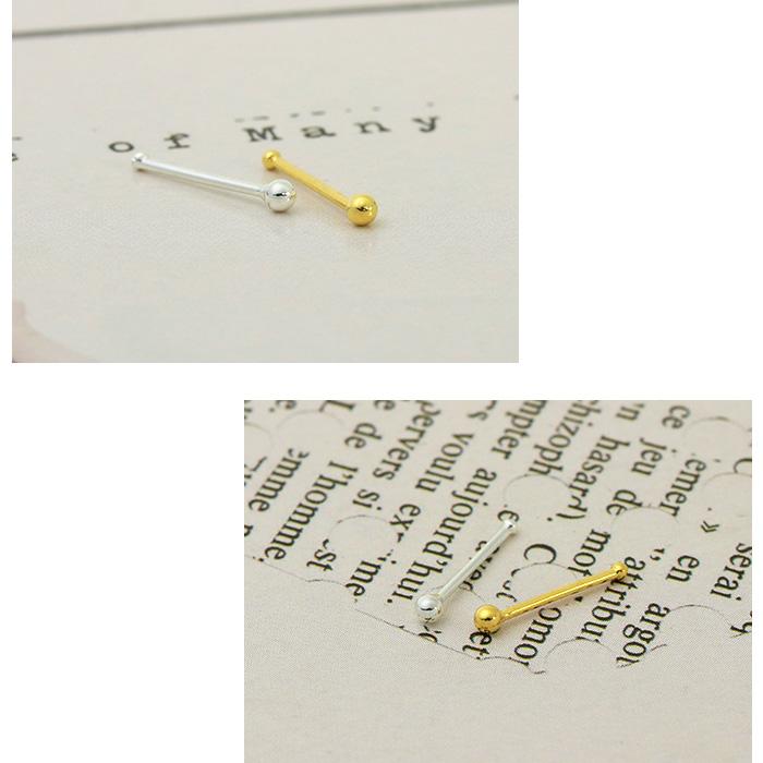 鼻ピアス ノストリル ボディピアス 20G シルバー 鼻ピ シンプル メンズ レディース サージカルステンレス | 凛 RIN | 03