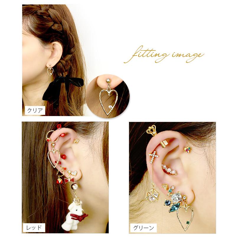 凛 RIN ボディピアス ハート 軟骨 14G 16G ジュエル かわいい