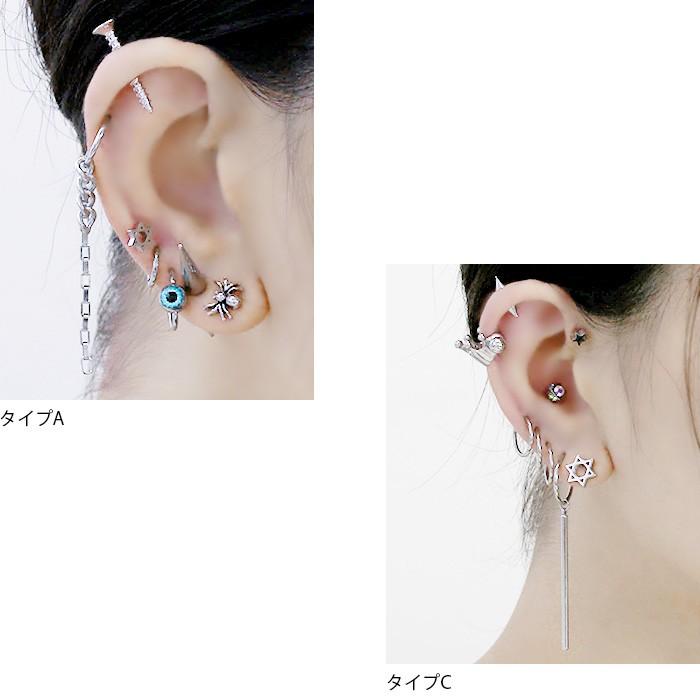 ボディピアス セグメントクリッカー 16g 軟骨 ワンタッチ リング フープ チェーン キャッチレス 金属アレルギー対応 新作