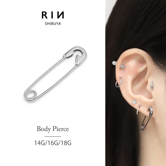 ボディピアス アンテナヘリックス 安全ピン 軟骨 18g 16g 14g 片耳用 金属アレルギー対応 メンズ かっこいい T951 0044 凛 ボディピアス 軟骨ピアス 通販 Yahoo ショッピング