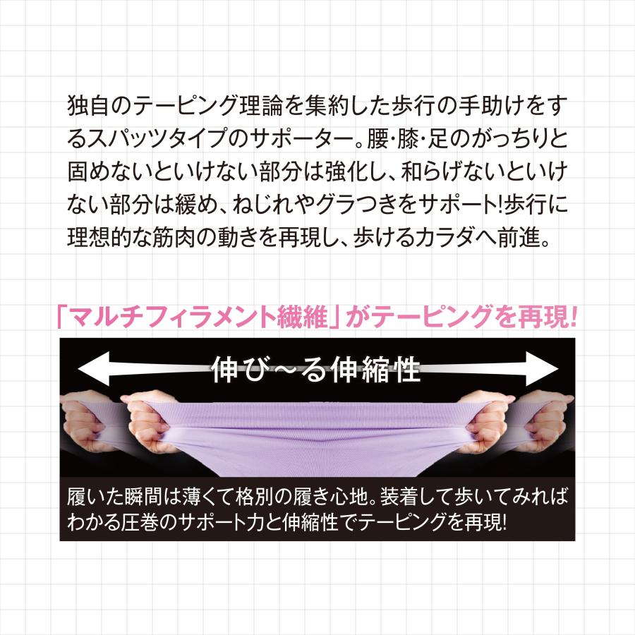 テーピング 薄型スパッツ サポーター 日本製 テーピスト　ウォークアシスト_3