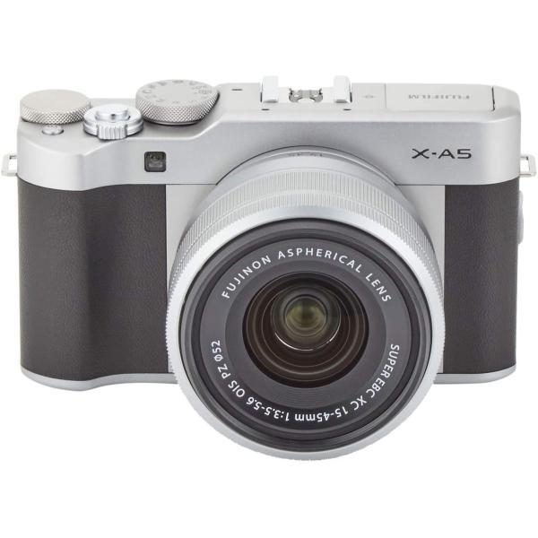 FUJIFILM X-A5 レンズキット シルバー ミラーレス一眼カメラ X-A5LK-S 