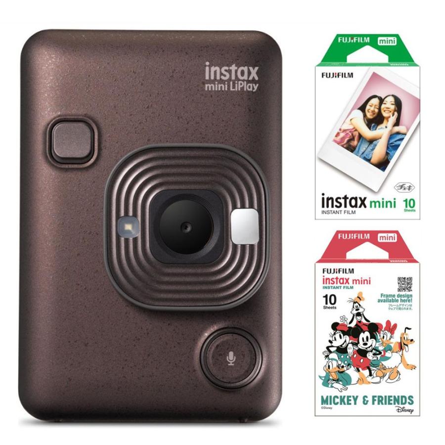 チェキ 新色 instax mini LiPlay ブロンズ フイルム付 20枚 フジ