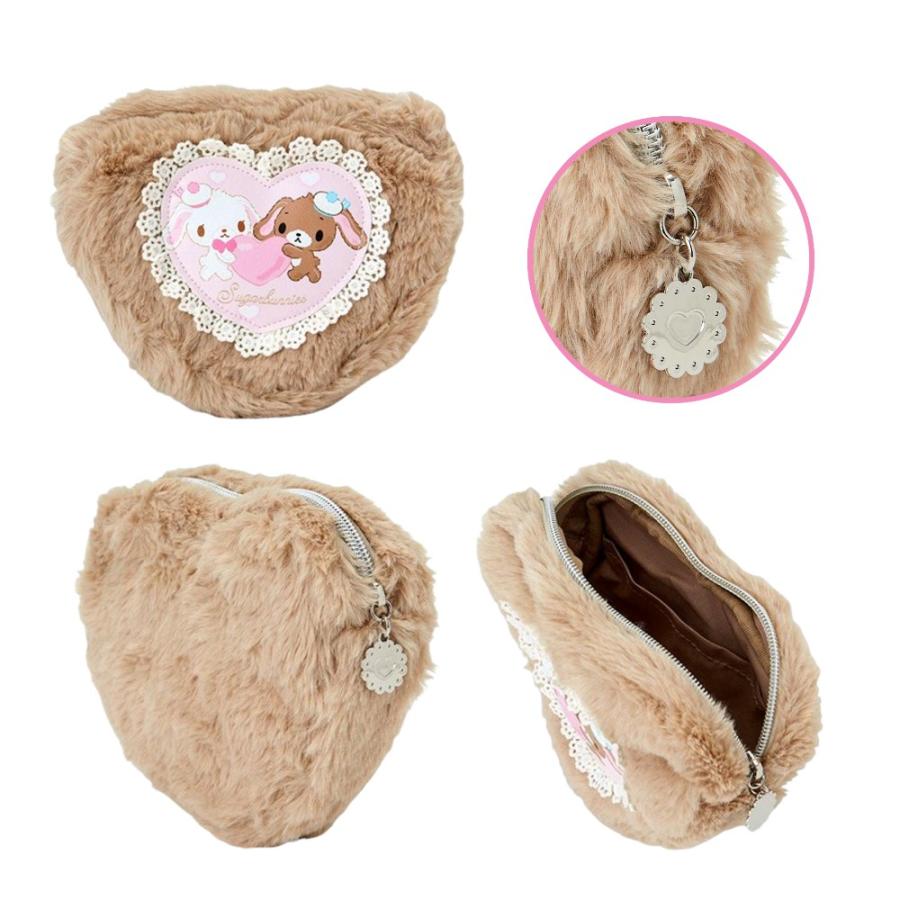 サンリオ　シュガーバニーズ　ポーチ　ケース　小皿　セット 楽天市場】シュガーバニーズ ポーチ ハート形 ふわふわ 平成