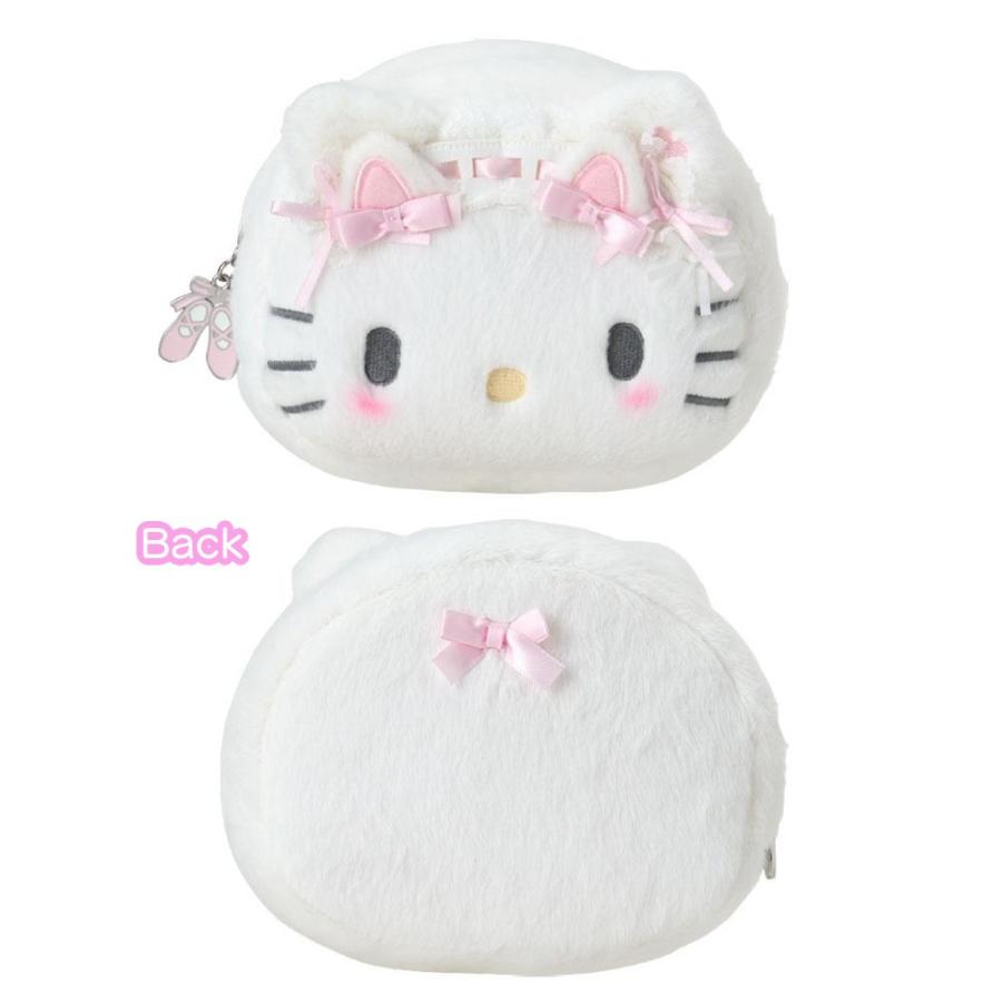 サンリオ　ハローキティ　白猫バレリーナ　フェイスポーチ　ストラップ サンリオ ハローキティ 白猫バレリーナ フェイスポーチ