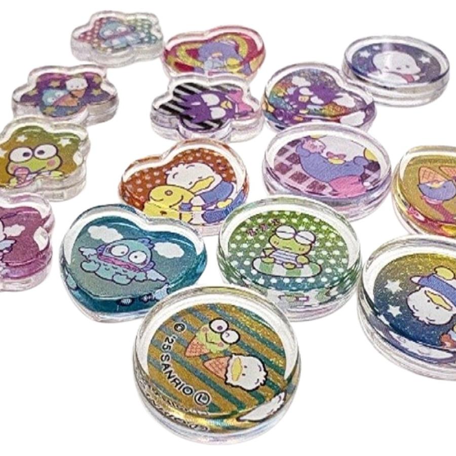 サンリオ クリアハードシール 15個入り シール おはじき ぷっくり