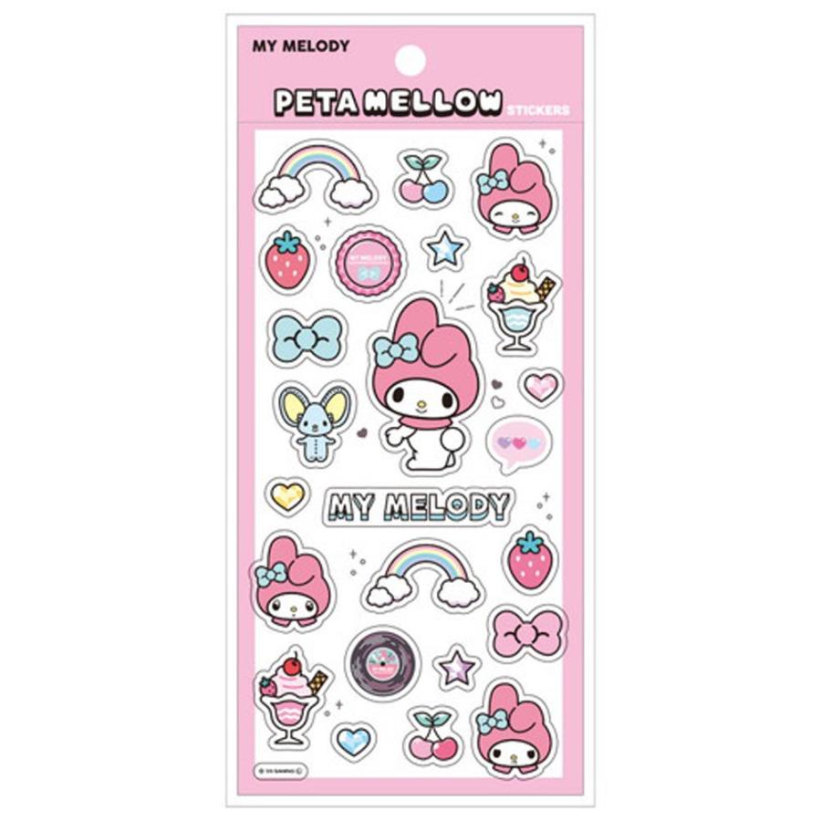 サンリオ ペタメロウステッカーズ シール ステッカー クリア 立体
