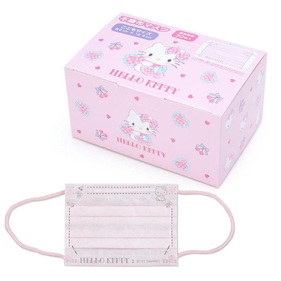 サンリオ ボックス入りキッズ不織布マスク 30枚入 こどもサイズ ハロー