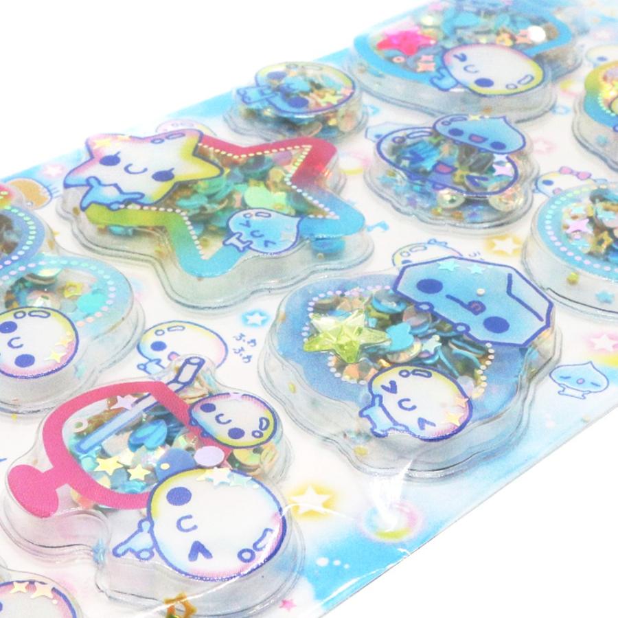 スパンコールパーティーステッカー あわわちゃん ハッピーマーチ