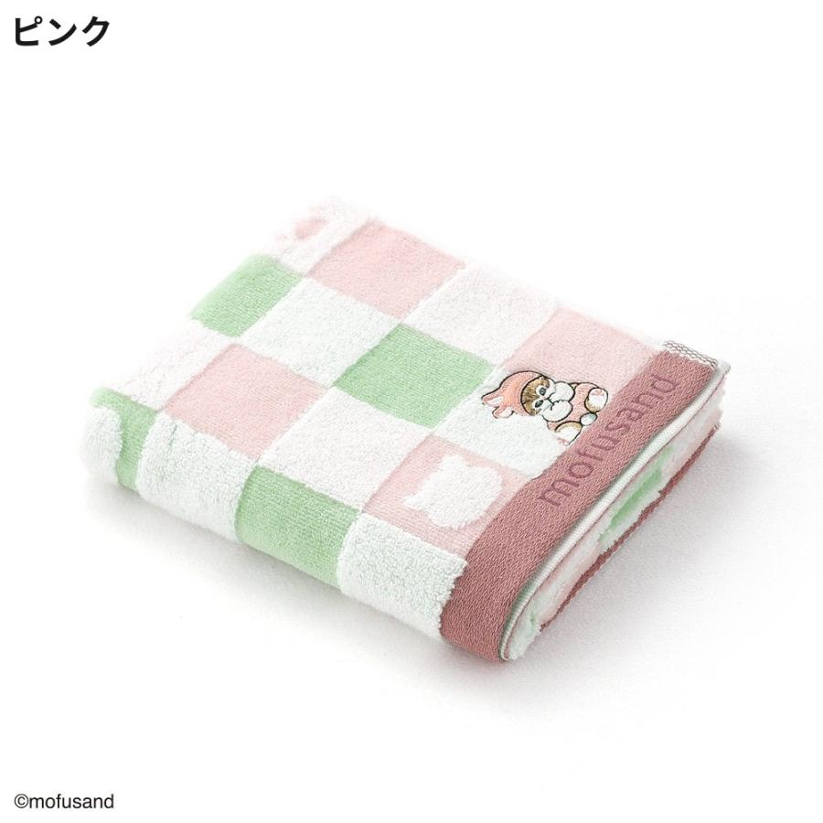 モフサンド おすわりにゃん フェイスタオル 34×80 綿100 タオル