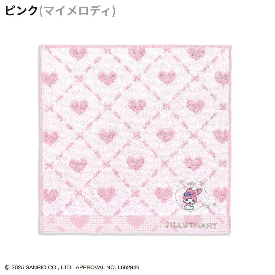 サンリオ JILLSTUART ホワイトハート タオルハンカチ 綿100 ハンカチ