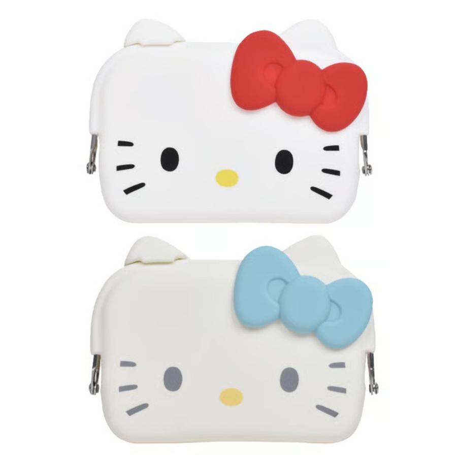 ▪︎レトロ▪︎ハローキティ 小物入れ KTポリレジン サンリオ ハローキティ NUU(ヌゥ) シリコン ポーチ(レトロドット)