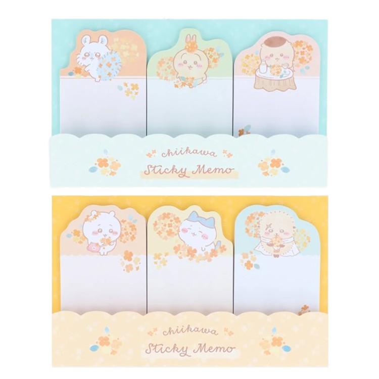 ちいかわ ダイカット付箋 ミント/オレンジ 付箋 グッズ 文具 ハチワレ
