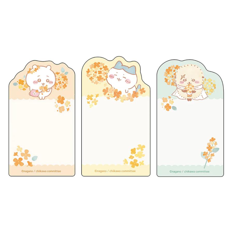 ちいかわ ダイカット付箋 ミント/オレンジ 付箋 グッズ 文具 ハチワレ