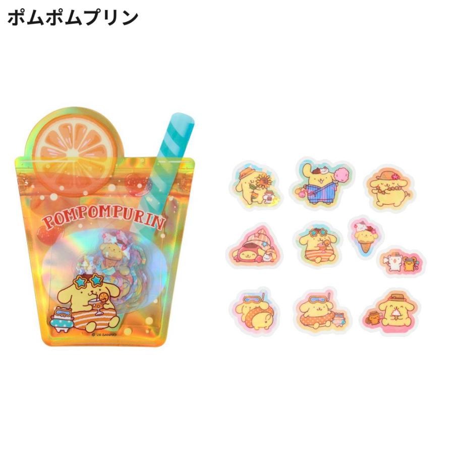 サンリオ 夏シール 30ピース シール ステッカー セット フレークシール