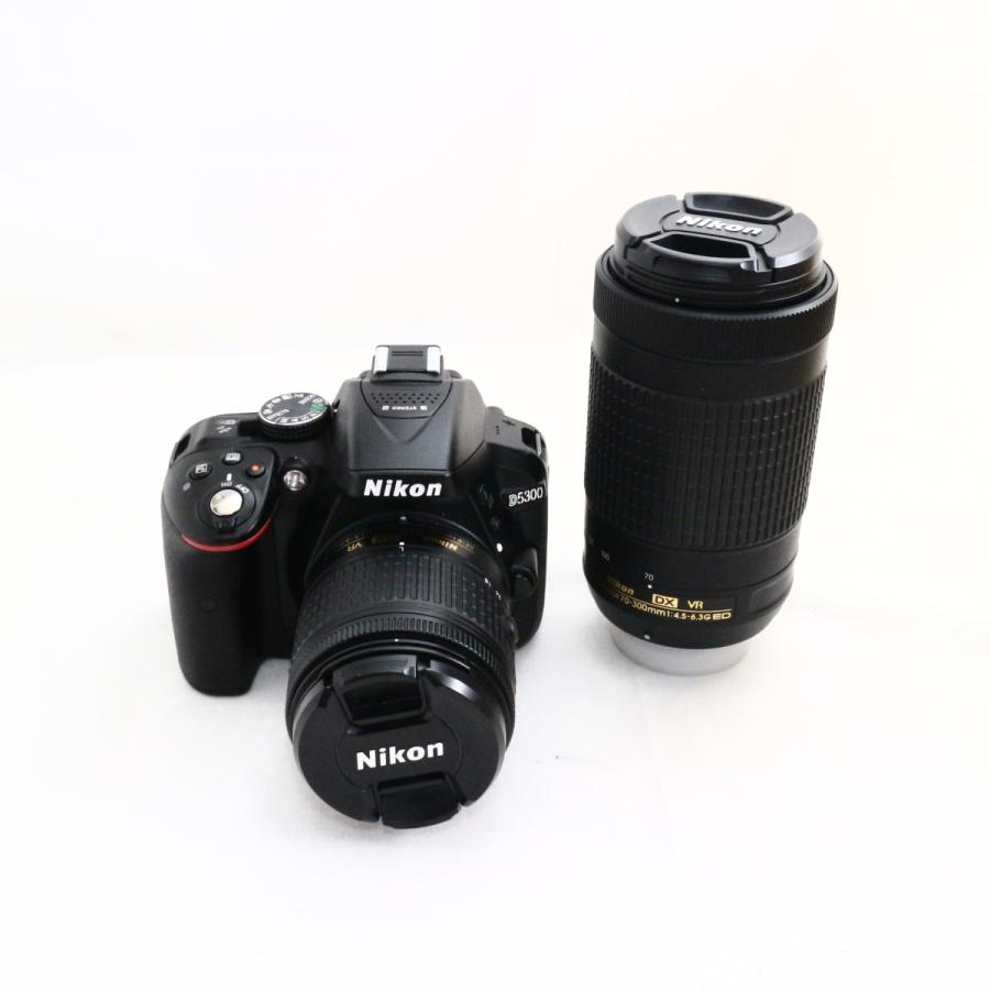 【中古】Nikon ニコン D5300 AF-P ダブルズームキット ブラック シャッター回数僅少 NIKON D5300 AF-P ダブルズームキット ブラック ボディ : りんすまいる