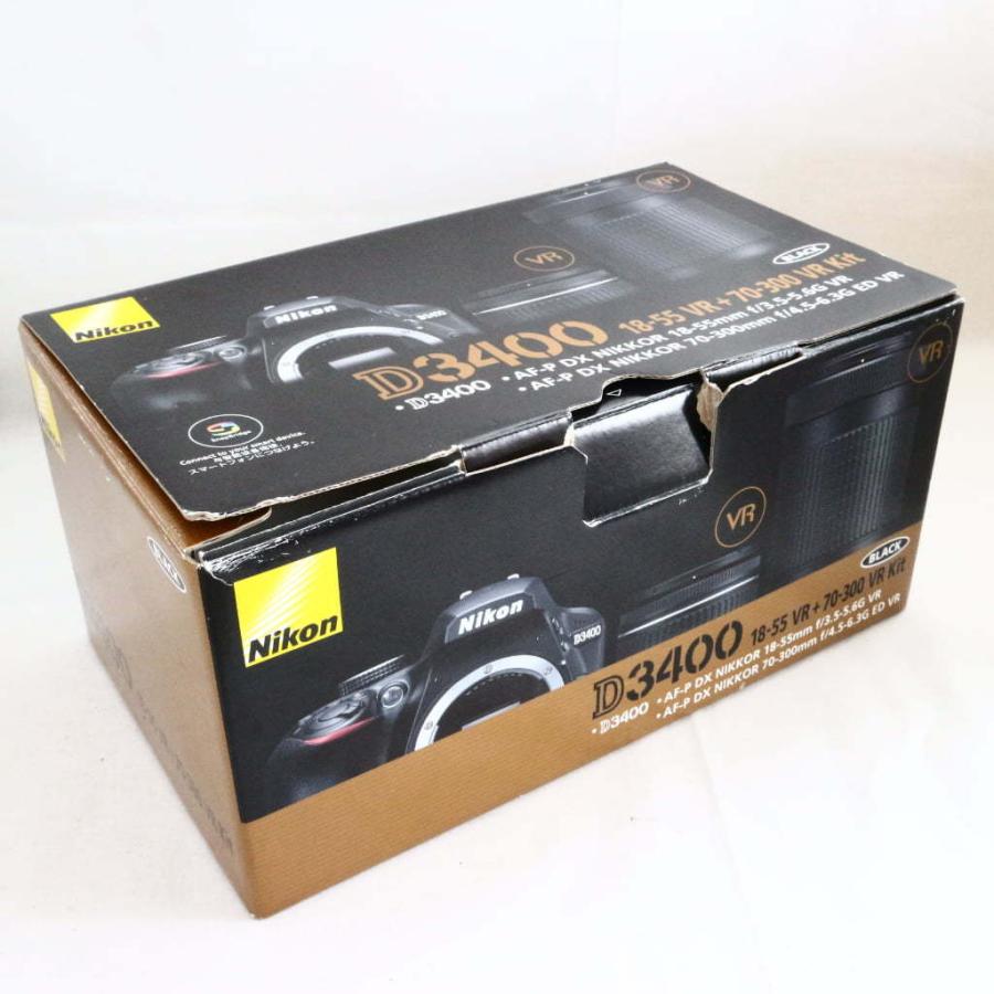 NIKON D3400 ダブルズームキット ショット数130 ブラック ボディ