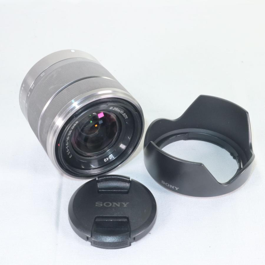中古】 SONY E 18-55mm F3.5-5.6 OSS SEL1855 シルバー ソニー k1523-2 