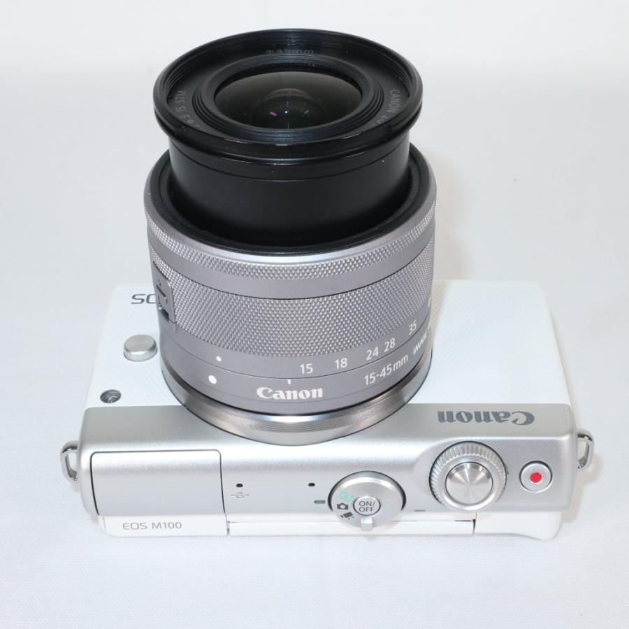 CANON EOS M100 EF-M15-45 IS STM レンズキット ホワイト キャノン